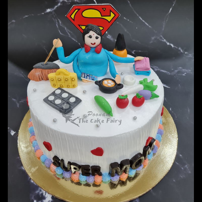 Mom to be theme customised cake for pregnant ladys - CakesDecor