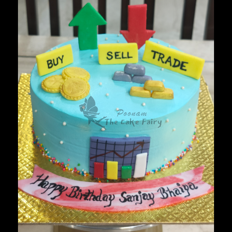 Stock Trading Theme Cake