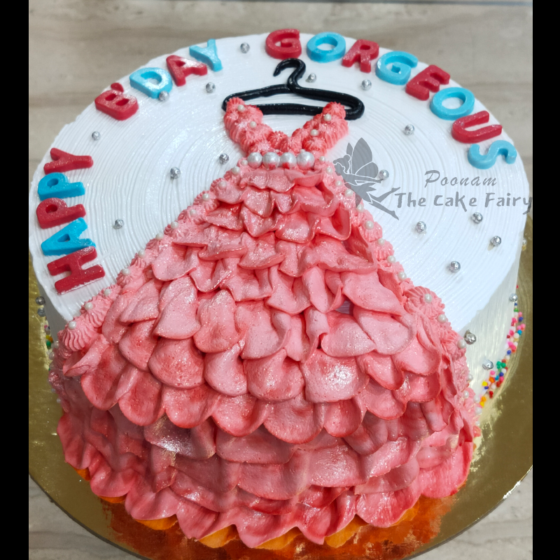 Frock Cake Design | New Style Birth Day Cake | Pineapple Pink Cake | Cake  Video - YouTube