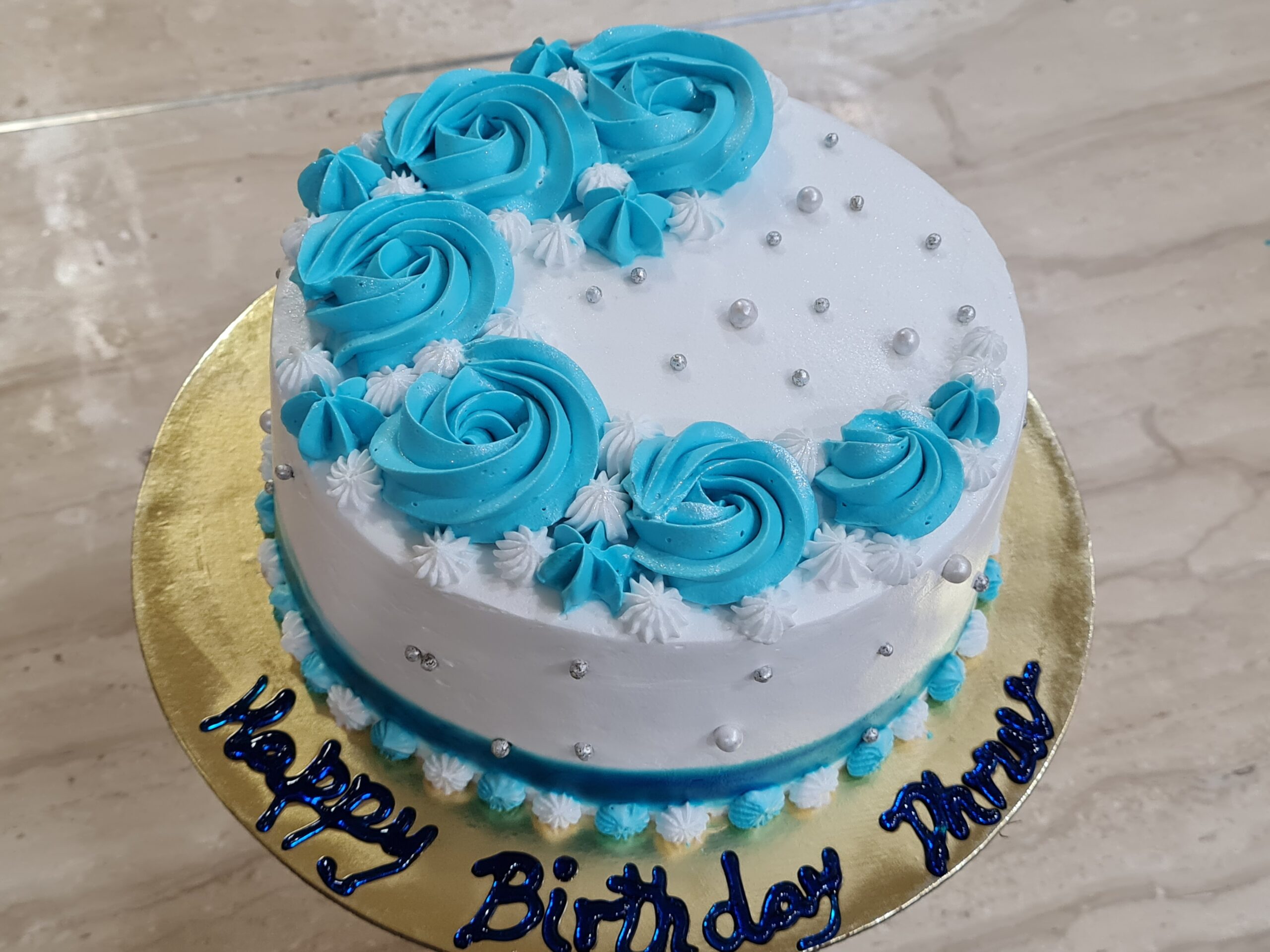 White Forest Rose Petals Cake | Order Online at Bakers Fun
