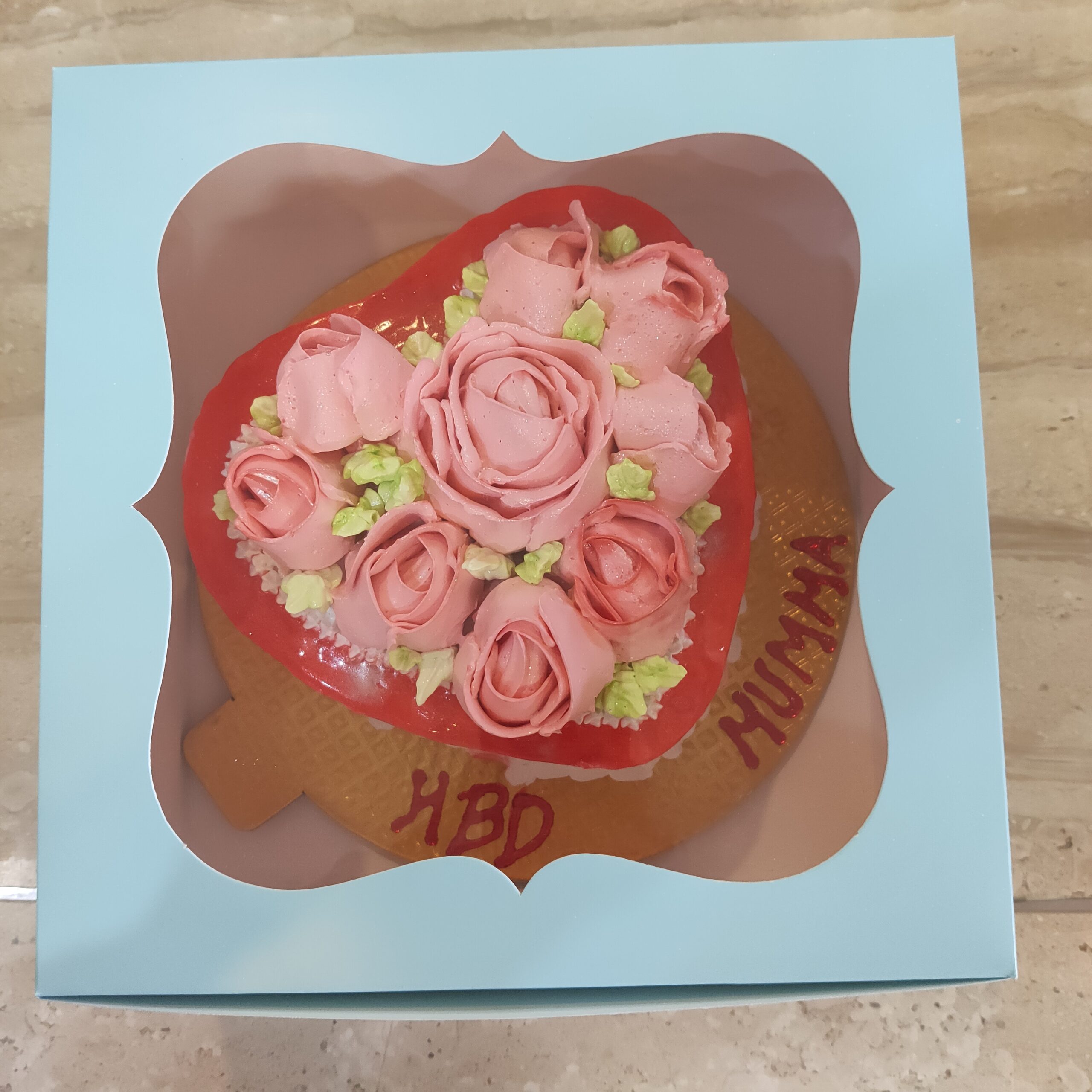 Delicious Heart Shaped Anniversary Chocolate Cake Half Kg